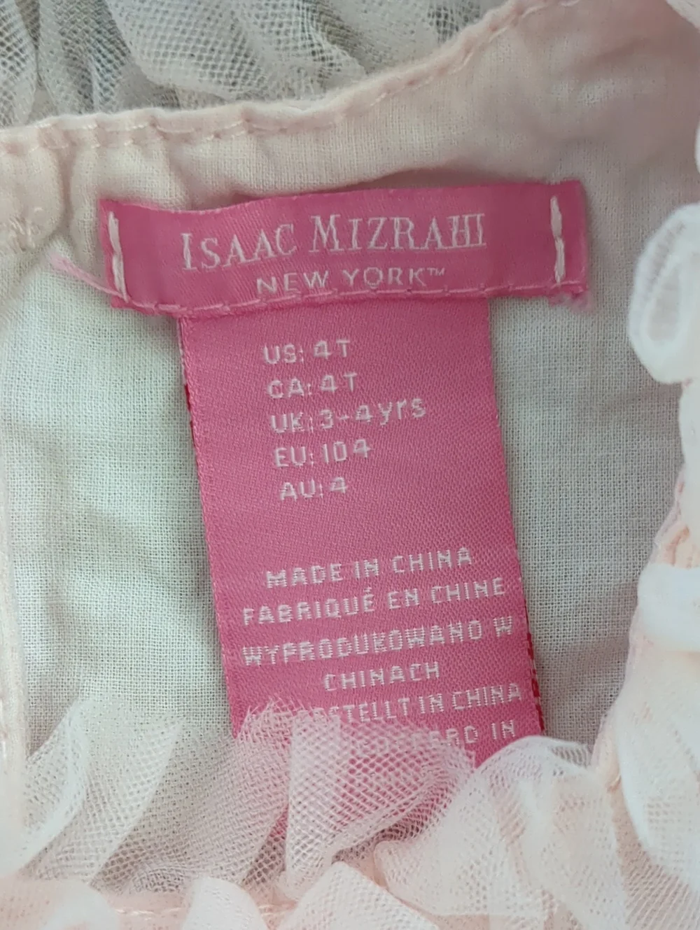 Girls' Pink Heart Ruffle Isaac Mizrahi Fancy Birthday? Party Dress, Size 4T
